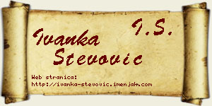 Ivanka Stevović vizit kartica